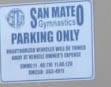 SAN M,ATEO PARKING ONLY sign